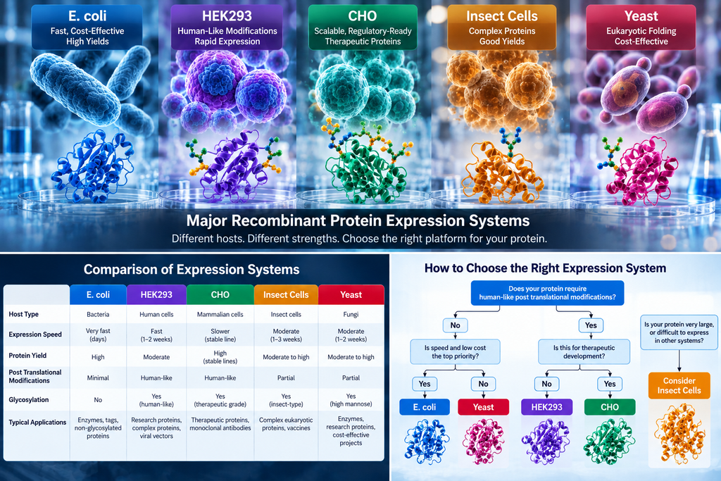 E. coli, HEK293, and CHO for Recombinant Protein