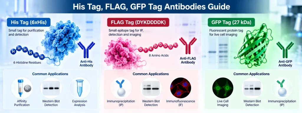 His Tag, FLAG, GFP Tag Antibodies Guide
